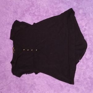 Black gold botton shirt
